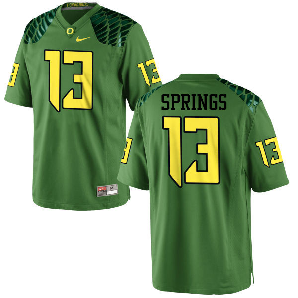 Men #13 Arrion Springs Oregon Ducks College Football Jerseys-Apple Green